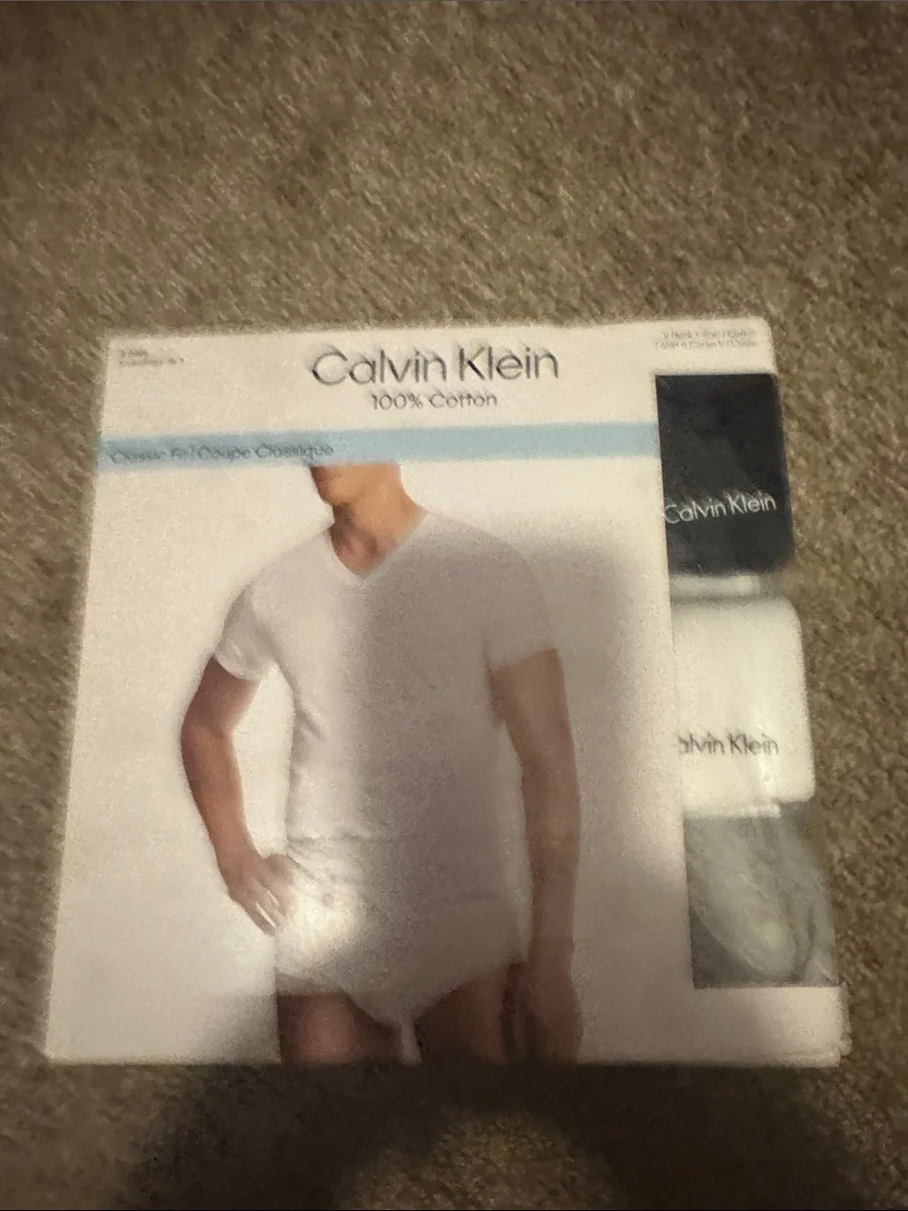Calvin Klein Men’s 3-Pack Cotton V-Neck & Brief Set - White, Black, Gray